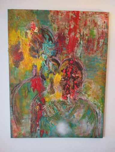 " Metamorphose " Acryl mit Struktur Masse und Karton